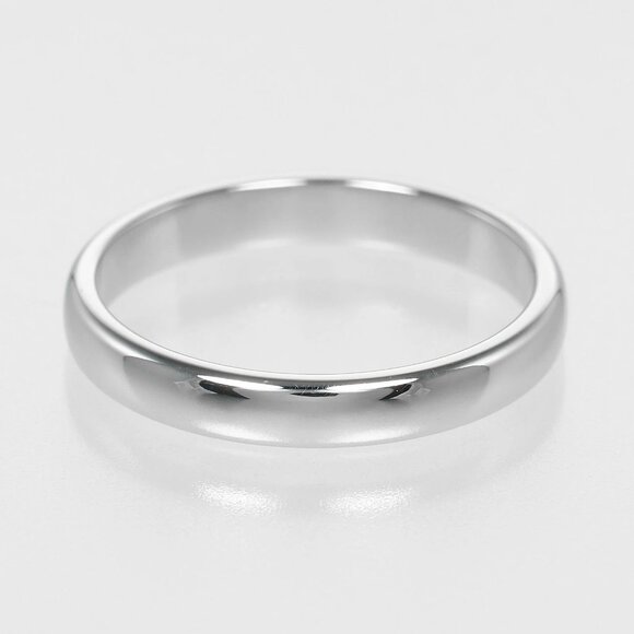 TIFFANY&Co. forever classic band Ring 0.1" model Pt950Platinum #7.8(US Siz... - Picture 7 of 9